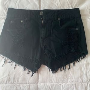 Black Jean shorts size 2